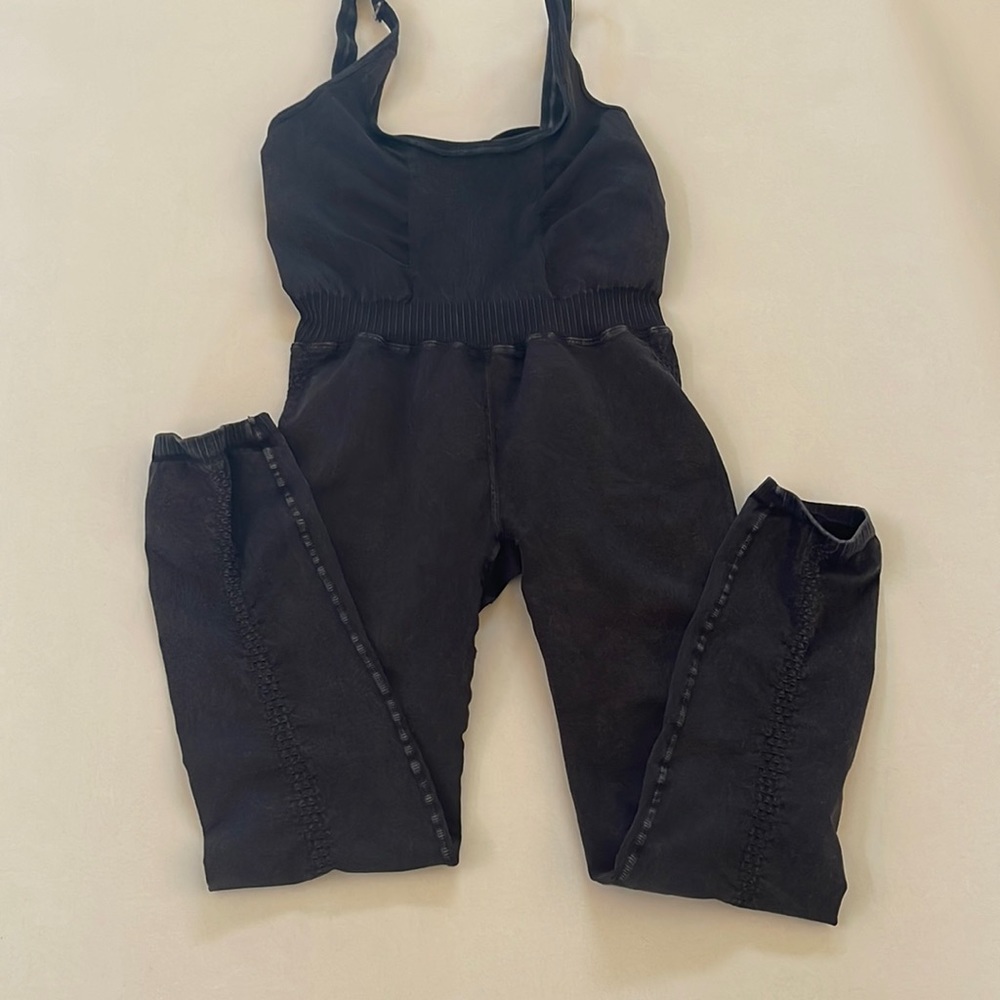 Free People Movement Good Karma Onesie charcoal